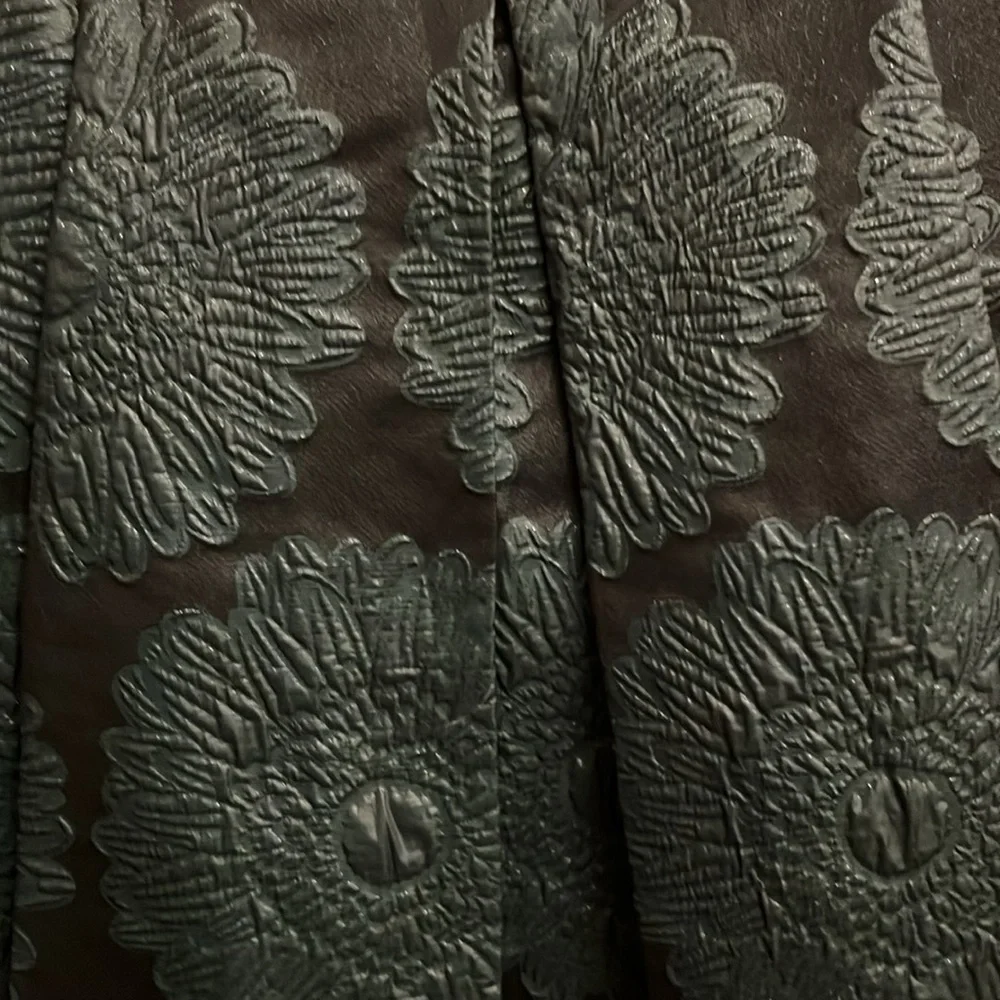 Trina Turk Green Embossed Matelasse Pleat Floral Skirt Women Size 0 New